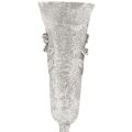 Grey grave vase with rose motif, 26cm high, 2 pieces | Floristik24.ie