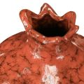 Pomegranate decorative vase ceramic red brown Ø10.5cm H12cm | Floristik24.ie