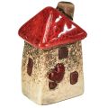 Ceramic house with red roof, window and heart – 6 cm – Idyllic decoration for home and garden – 6 pieces | Floristik24.ie