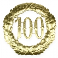 Floristik24 Anniversary number 100 in gold Ø40cm