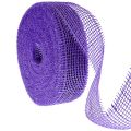 Floristik24 Purple jute ribbon, 5cm wide, 40m long