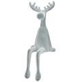 Floristik24 Elk Decorative Edge Sitter H31cm Grey 3 pcs