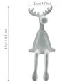 Elk Decorative Edge Sitter H31cm Grey 3 pcs | Floristik24.ie