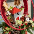 Ceramic house with red roof, window and heart – 6 cm – Idyllic decoration for home and garden – 6 pieces | Floristik24.ie