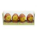 Floristik24 Chenille chicks 6.5cm in egg yellow 4pcs