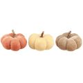 Pumpkin Decoration Fabric Pumpkins Yellow Beige Reddish Brown Ø7cm 9 pcs | Floristik24.ie