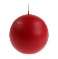 Floristik24 Ball candles 100mm red 6pcs