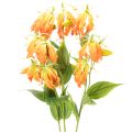 Floristik24 Artificial Gloriosa orange flower with long stems for vases 80cm 3pcs