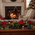 LED star with battery compartment on stand for windowsill and table 46cm | Floristik24.ie