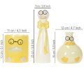 Ceramic Duck Figurines with Glasses – Set of 3 for Spring and Summer Décor, 25cm | Floristik24.ie