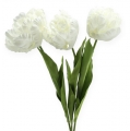 Floristik24 Decorative tulips white 73cm 3pcs