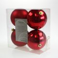 Floristik24 Christmas ball red 10cm 4pcs