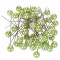 Floristik24 Pearl-headed pins, apple green, Ø10mm, 60mm
