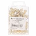 Pearl-headed pins, champagne,