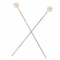 Pearl-headed pins Ø6mm 65mm Champagne | Floristik24.ie