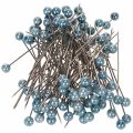 Floristik24 Turquoise pearl-headed pins, Ø6mm, 65mm
