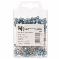 Turquoise pearl-headed pins,