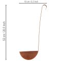 Plant Bowl Hanging Kitchen Decoration Trowel Rust Ø16.5cm 2pcs | Floristik24.ie