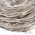 Rattan planter, curved, natural white, 30x35cm | Floristik24.ie