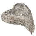 Rattan planter, curved, natural white, 30x35cm | Floristik24.ie