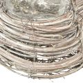 Plant heart plant bowl rattan heart white natural 28x34cm | Floristik24.ie