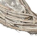 Plant bowl wave rattan natural white 40x14x6cm 2pcs | Floristik24.ie