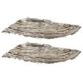 Plant bowl wave rattan natural white 40x14x6cm 2pcs | Floristik24.ie