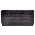 Versatile grey plastic plant pot – rectangular, 37cm – ideal for indoor and outdoor gardening | Floristik24.ie
