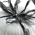Floristik24 Raffia ribbon black silver gift ribbon deco ribbon 200m