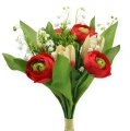 Floristik24 Ranunculus bouquet, tulip bouquet, red