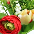 Floristik24 Ranunculus bouquet, tulip bouquet, red