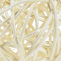 Bleached rattan ball table decoration, cream-colored rattan, Ø5cm, 24 pieces | Floristik24.ie