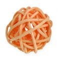 Floristik24 Rattan ball orange, apricot, bleached 72pcs