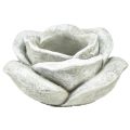 Floristik24 Rose ceramic grave decoration table decoration candle holder large Ø17cm H9cm