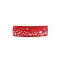 Floristik24 Christmas ribbon star pattern red 25mm 25m