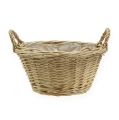 Floristik24 Round basket bowl about 25cm peeled