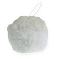 Floristik24 Snowball with glitter, white Ø20cm