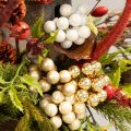 Mini Christmas balls on wire gold, cream Ø1.5cm 140 pcs | Floristik24.ie