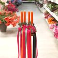 Taper candles colored orange 34mm x 300mm 4 pieces | Floristik24.ie