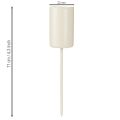 Metal candle holder on stick, beige, H11cm, 4 pieces | Floristik24.ie