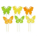 Floristik24 Decorative butterflies on a wire 3-colored 8cm 18pcs
