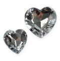 Floristik24 Scattered acrylic hearts silver 2cm - 3cm 120p