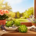 Artificial succulent plant, green, for decoration in a bowl or vase, 10cm, 4 pieces | Floristik24.ie