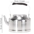 Vintage decorative teapot/planter, metal with zinc look, Ø19cm H15cm | Floristik24.ie