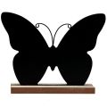 Floristik24 Table decoration wood decoration butterfly black natural 12cm 6pcs
