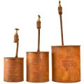 Planter patina Deko Metal With Tap H25/37/43cm Set of 3 pcs | Floristik24.ie