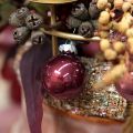 Glass Christmas baubles, mini berry beige pink, Ø3cm, 22 pieces | Floristik24.ie
