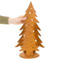 Christmas tree lantern, metal decoration in a rustic finish, Christmas H46cm W25.5cm | Floristik24.ie