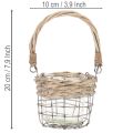Lantern tealight holder glass metal willow Ø10.5cm 3pcs | Floristik24.ie