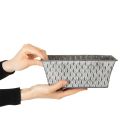 Zinc bowl with diamond pattern 22cm×12cm | Floristik24.ie